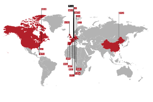 World map Teams