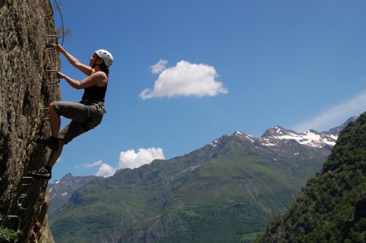 Paula climbing